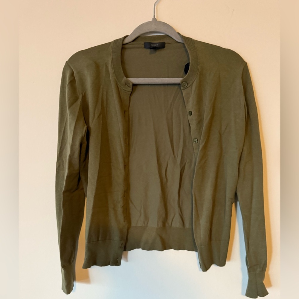 J. Crew Sage Green Knit Sweater